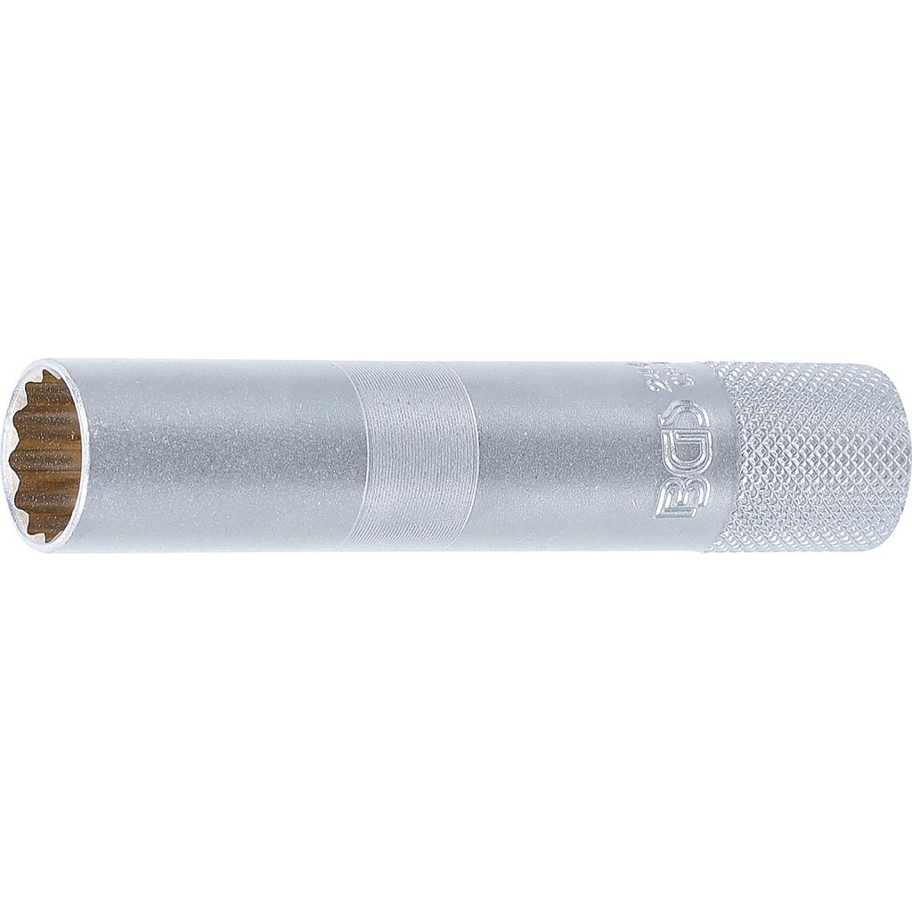 Zündkerzen-Einsatz mit Magnet, Zwölfkant, lang | Antrieb Innenvierkant 10 mm (3/8&quot;) | SW 14 mm