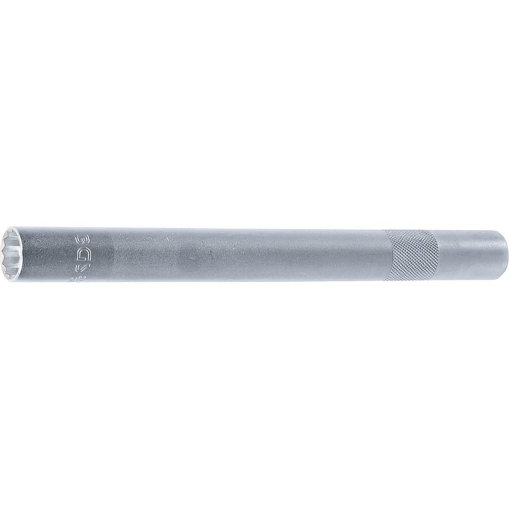 Zündkerzen-Einsatz Zwölfkant, extra lang | Antrieb Innenvierkant 10 mm (3/8&quot;) | SW 18 mm