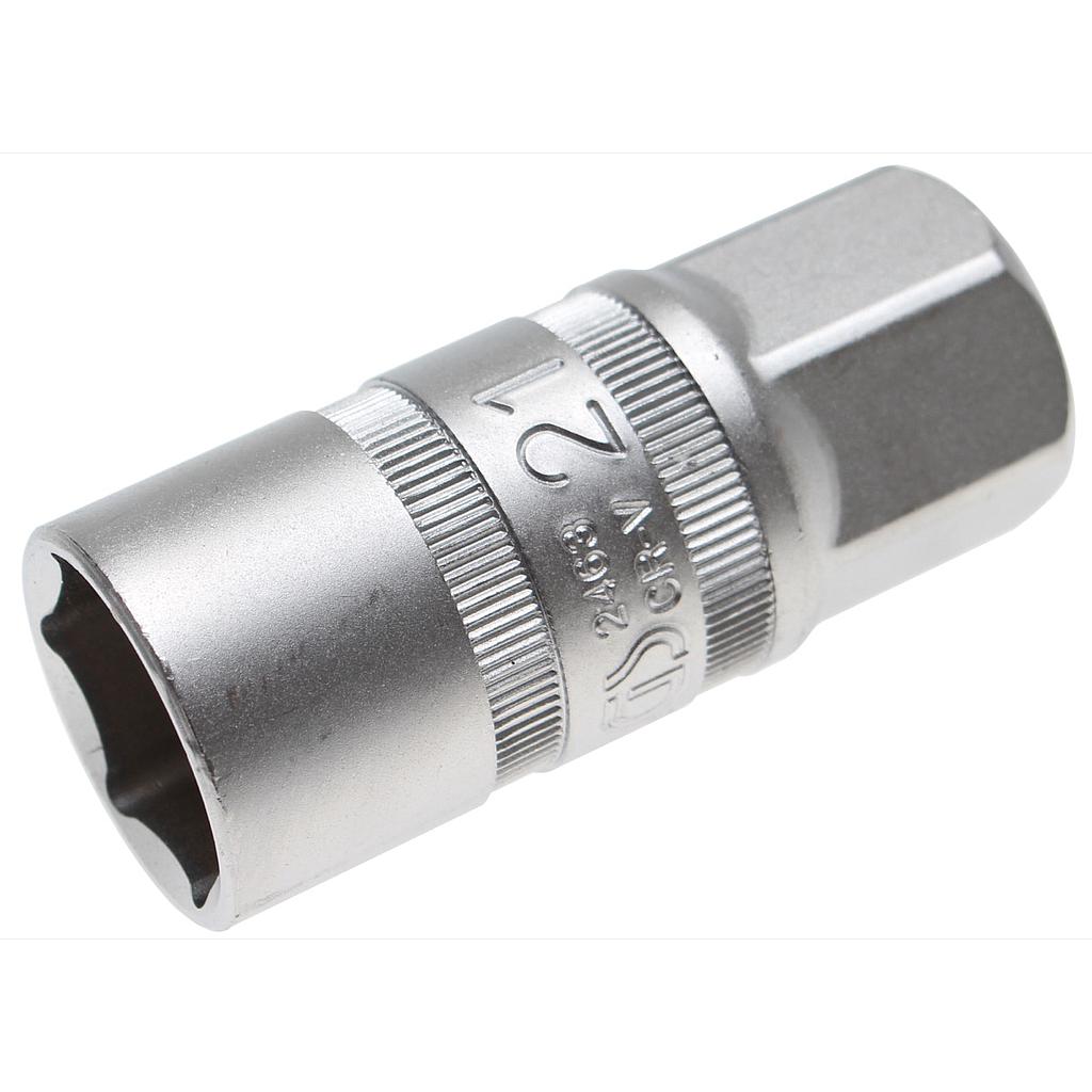 Zündkerzen-Einsatz mit Magnet, Sechskant | Antrieb Innenvierkant 12,5 mm (1/2&quot;) | SW 21 mm