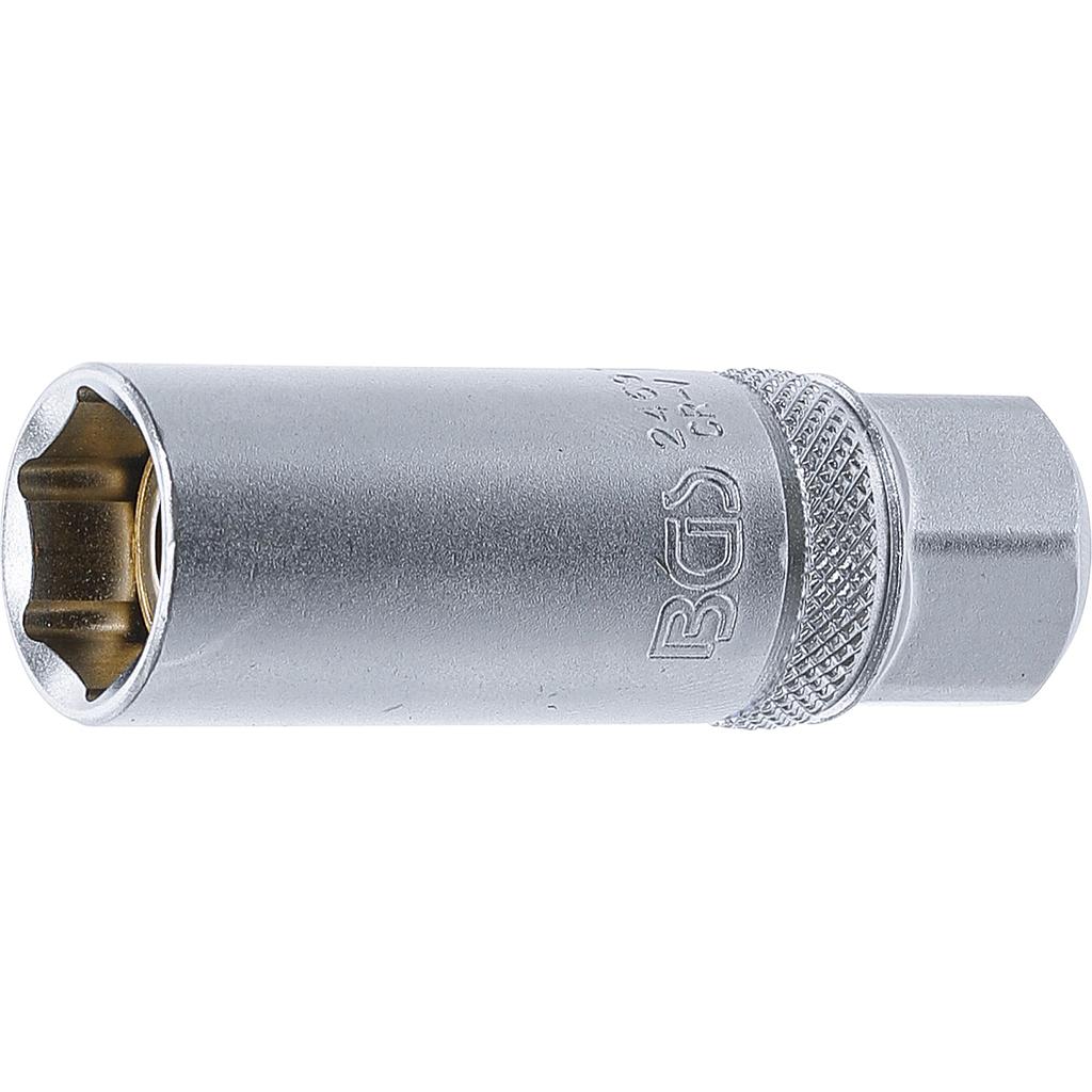 Zündkerzen-Einsatz mit Magnet, Sechskant | Antrieb Innenvierkant 10 mm (3/8&quot;) | SW 16 mm