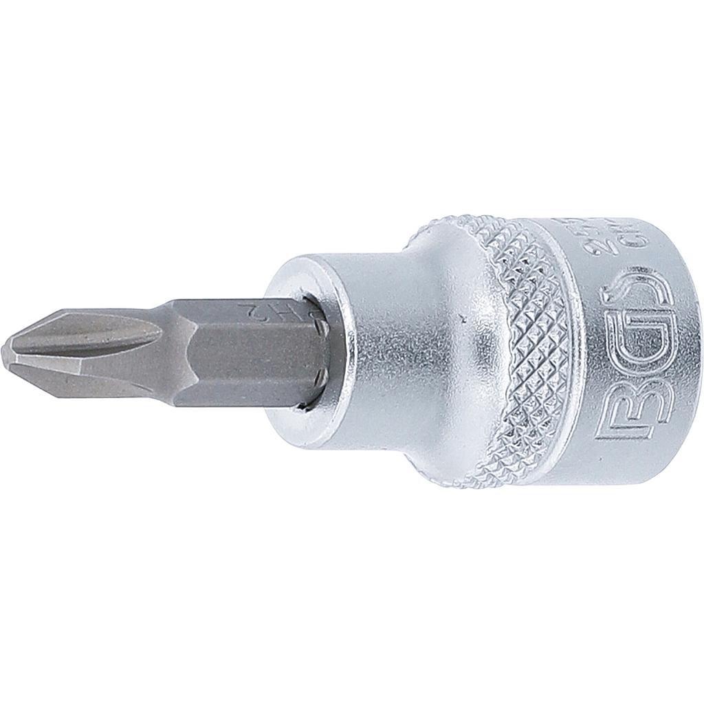 Bit-Einsatz | Antrieb Innenvierkant 10 mm (3/8&quot;) | Kreuzschlitz PH2