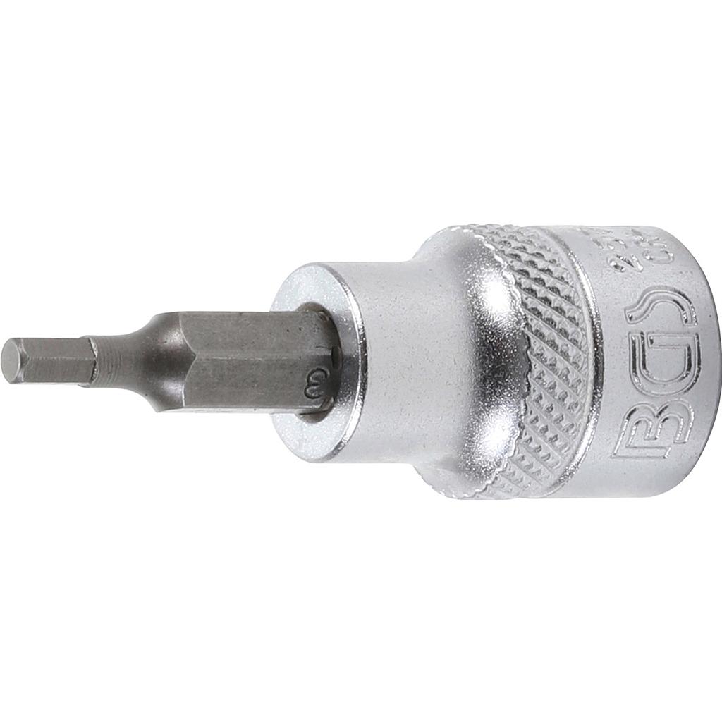 Bit-Einsatz | Antrieb Innenvierkant 10 mm (3/8&quot;) | Innensechskant 3 mm