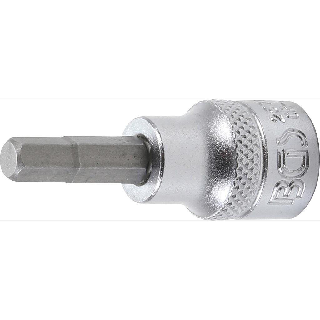 Bit-Einsatz | Antrieb Innenvierkant 10 mm (3/8&quot;) | Innensechskant 6 mm