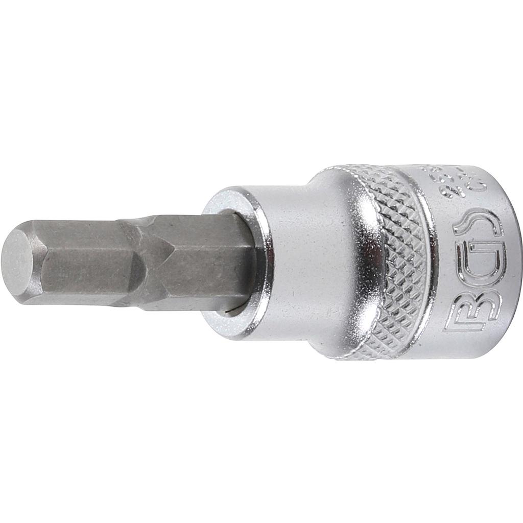 Bit-Einsatz | Antrieb Innenvierkant 10 mm (3/8&quot;) | Innensechskant 7 mm