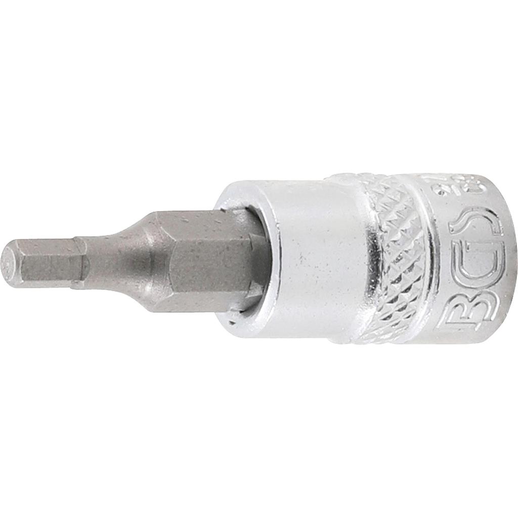 Bit-Einsatz | Antrieb Innenvierkant 6,3 mm (1/4&quot;) | Innensechskant 1/8&quot;