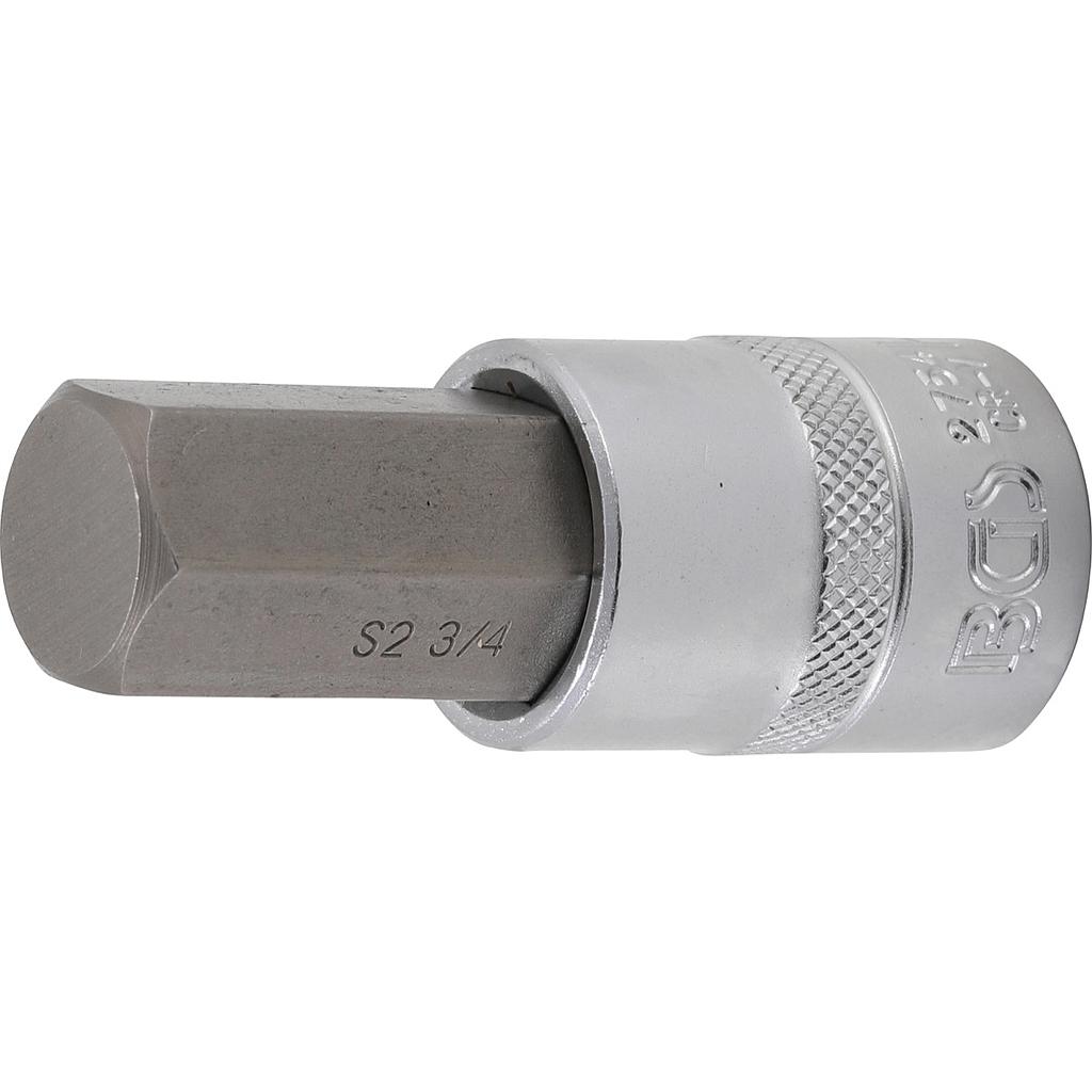 Bit-Einsatz | Länge 70 mm | Antrieb Innenvierkant 12,5 mm (1/2&quot;) | Innensechskant 3/4&quot;