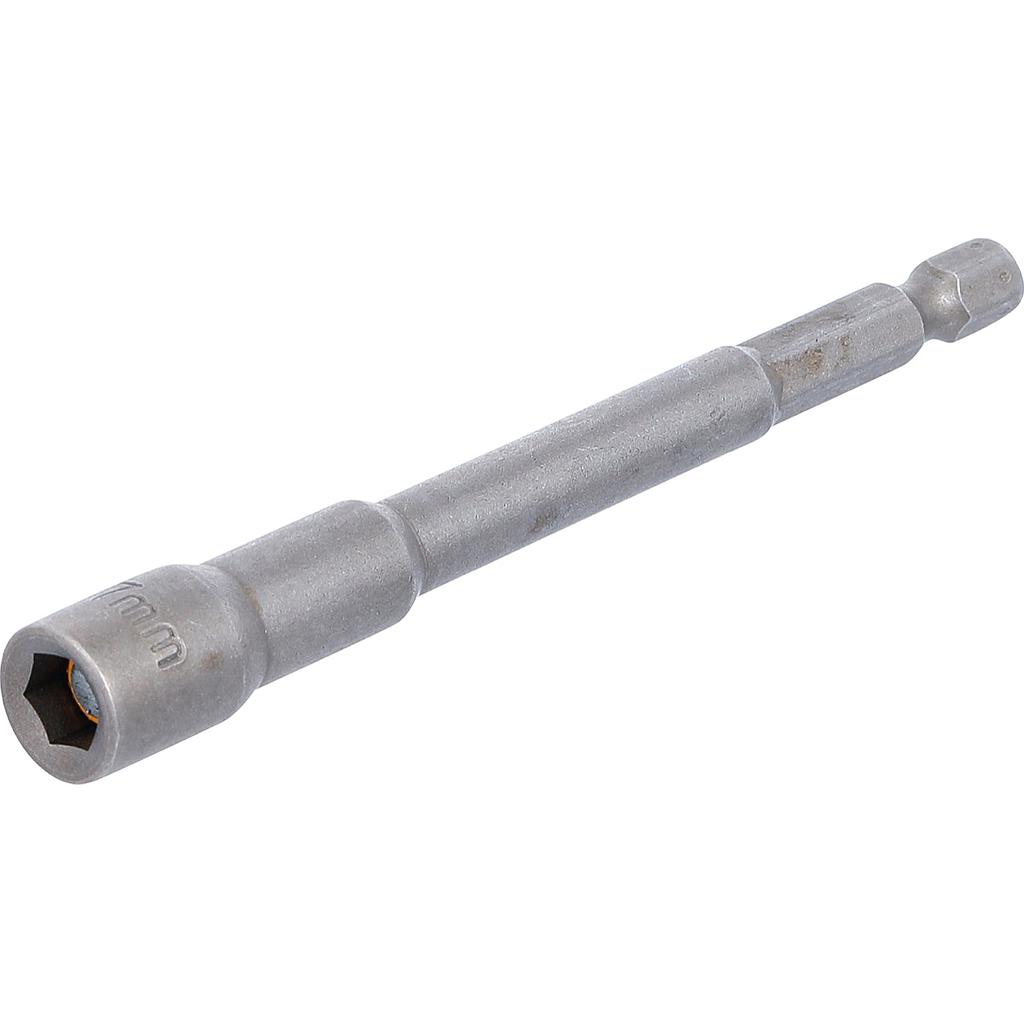 Steckschlüssel-Einsatz Sechskant, extra lang | für Bohrmaschinen | Antrieb Außensechskant 6,3 mm (1/4&quot;) | SW 7 mm
