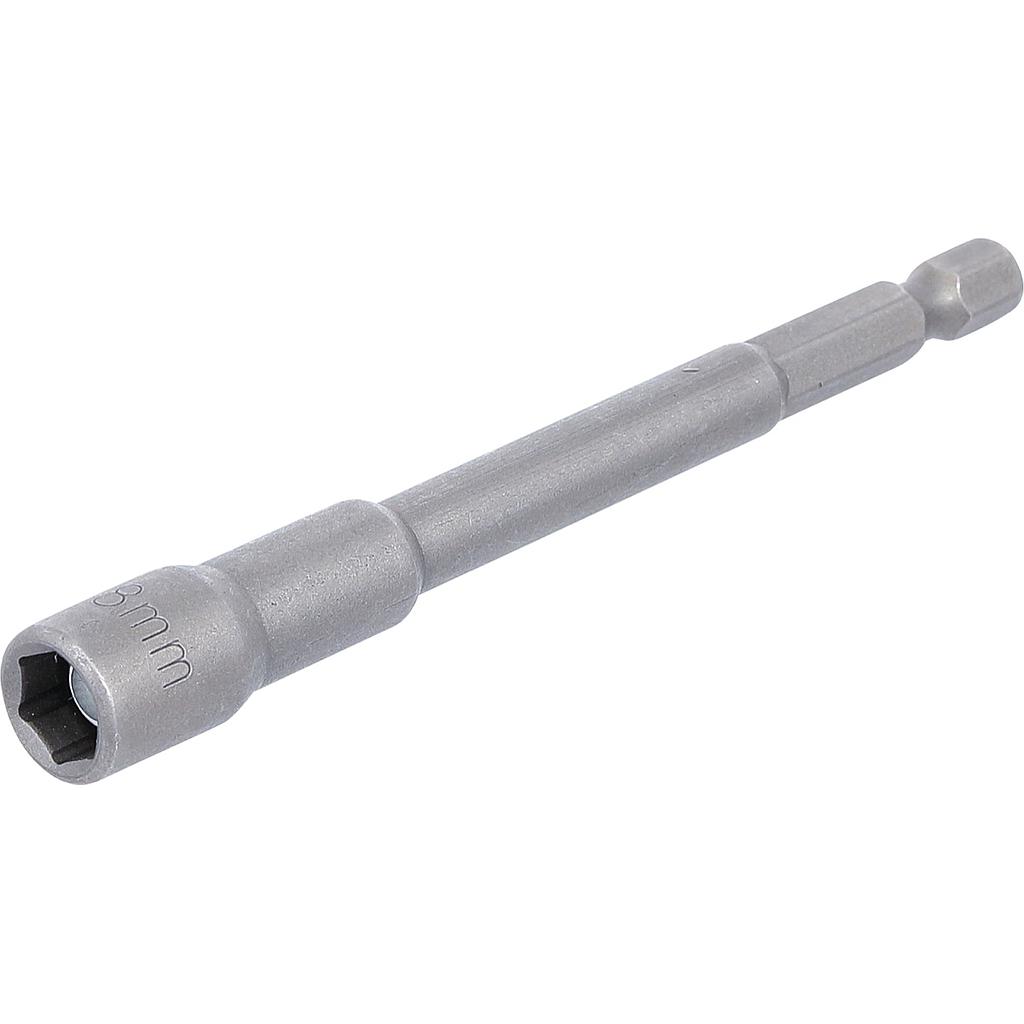 Steckschlüssel-Einsatz Sechskant, extra lang | für Bohrmaschinen | Antrieb Außensechskant 6,3 mm (1/4&quot;) | SW 8 mm