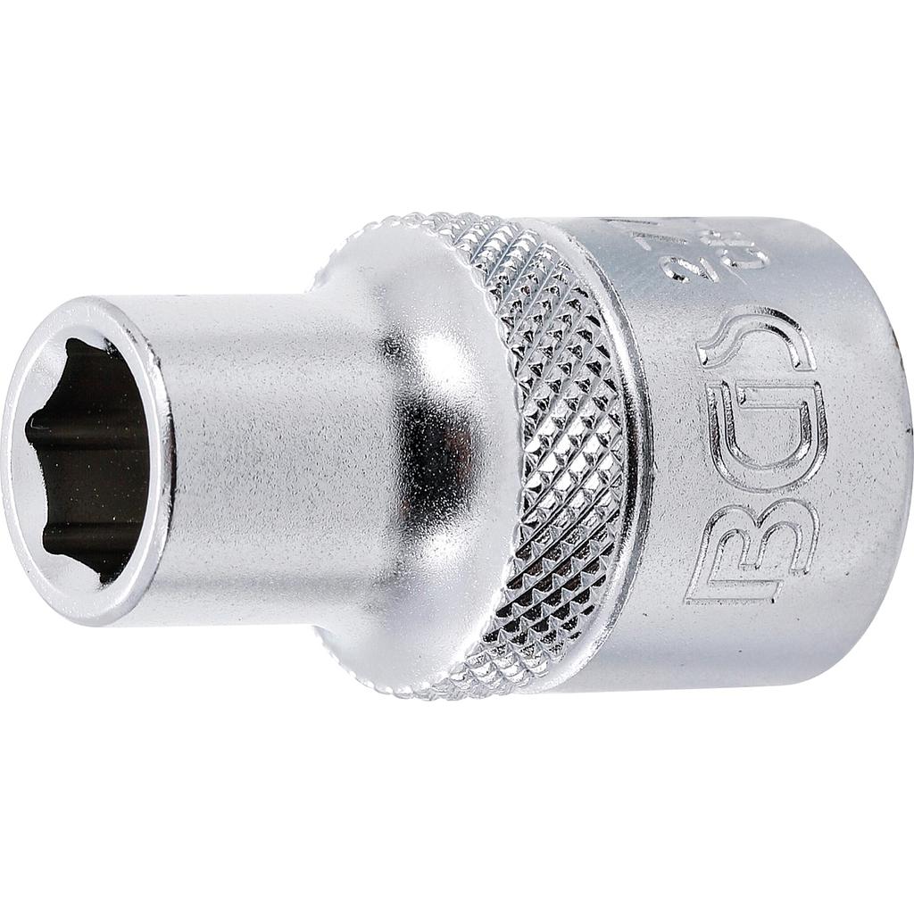 Steckschlüssel-Einsatz Sechskant | Antrieb Innenvierkant 12,5 mm (1/2&quot;) | SW 3/8&quot;