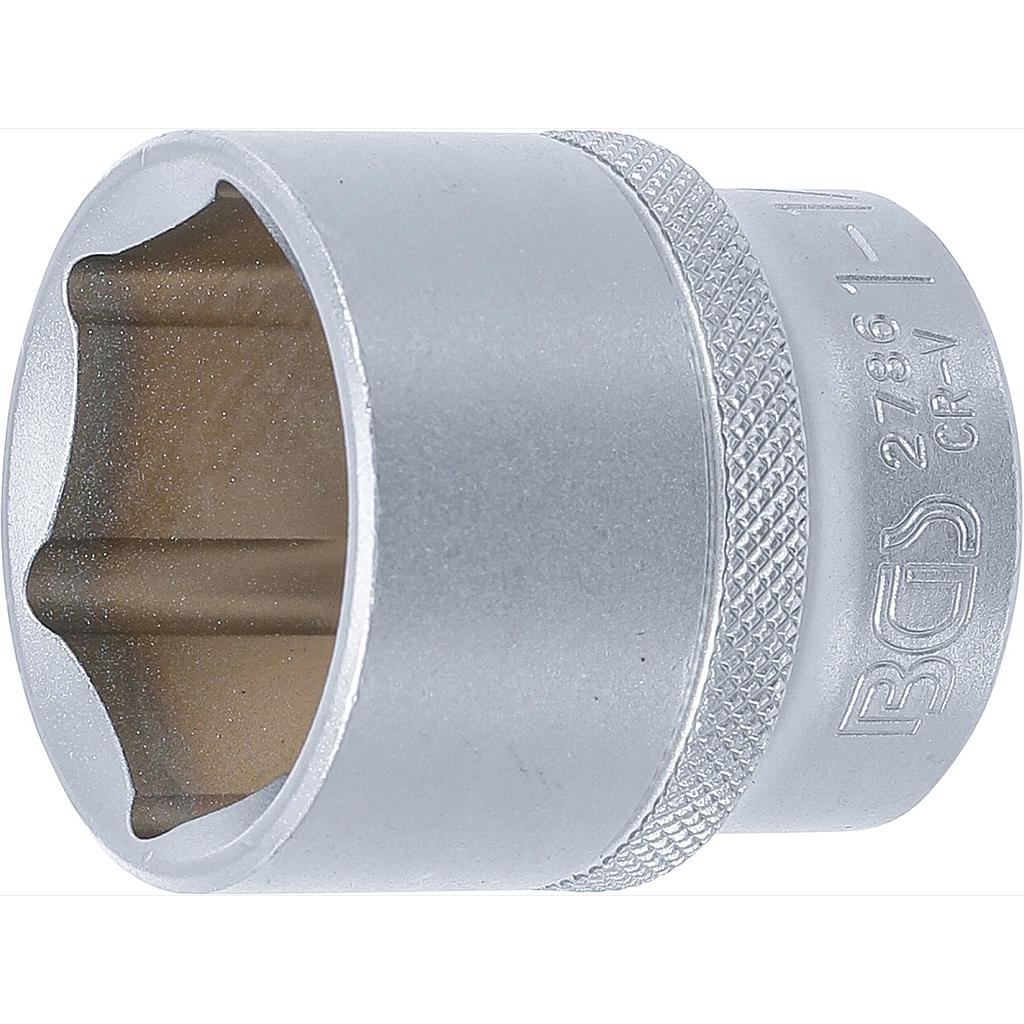 Steckschlüssel-Einsatz Sechskant | Antrieb Innenvierkant 12,5 mm (1/2&quot;) | SW 1.1/4&quot;