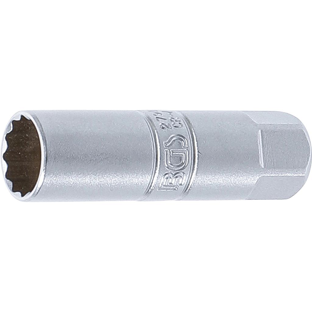 Zündkerzen-Einsatz Zwölfkant | Antrieb Innenvierkant 10 mm (3/8&quot;) | SW 14 mm