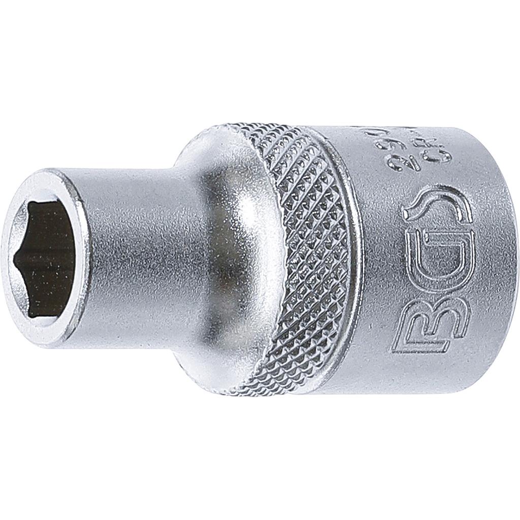 Steckschlüssel-Einsatz Sechskant | Antrieb Innenvierkant 12,5 mm (1/2&quot;) | SW 9 mm