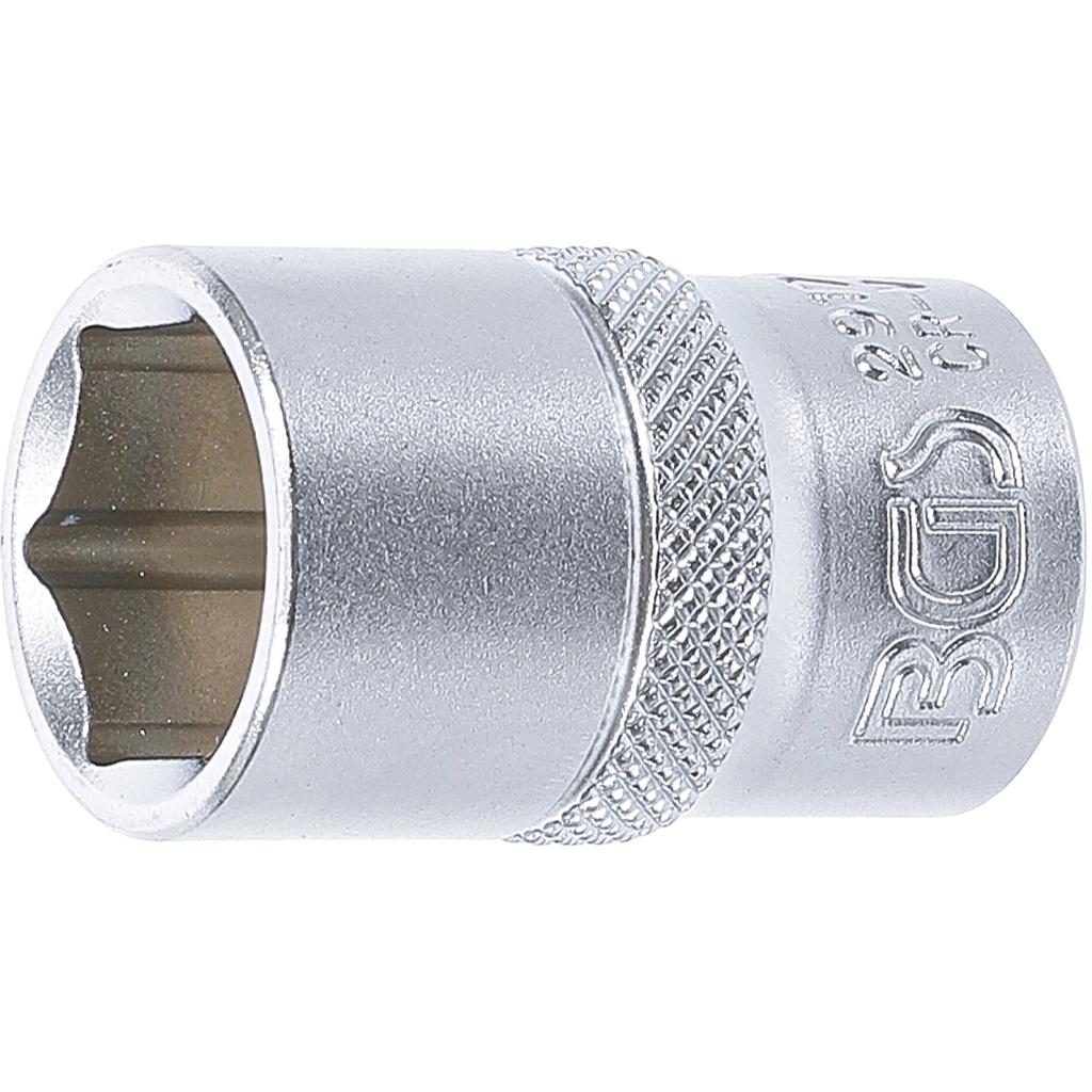 Steckschlüssel-Einsatz Sechskant | Antrieb Innenvierkant 12,5 mm (1/2&quot;) | SW 17 mm