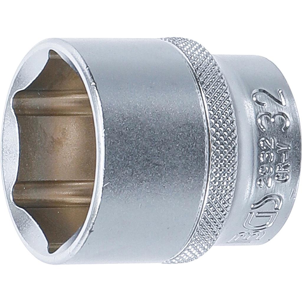 Steckschlüssel-Einsatz Sechskant | Antrieb Innenvierkant 12,5 mm (1/2&quot;) | SW 32 mm