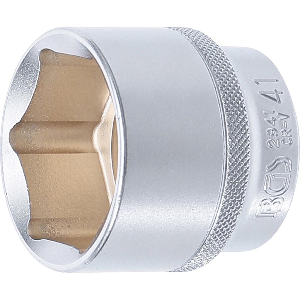 Steckschlüssel-Einsatz Sechskant | Antrieb Innenvierkant 12,5 mm (1/2&quot;) | SW 41 mm