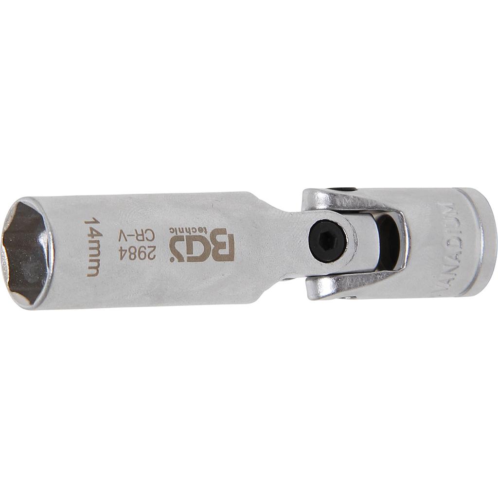 Glühkerzen-Gelenk-Einsatz Sechskant | Antrieb Innenvierkant 10 mm (3/8&quot;) | SW 14 mm