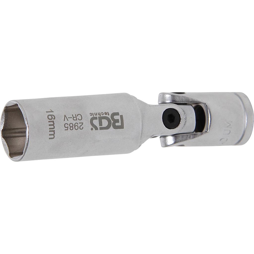 Glühkerzen-Gelenk-Einsatz Sechskant | Antrieb Innenvierkant 10 mm (3/8&quot;) | SW 16 mm