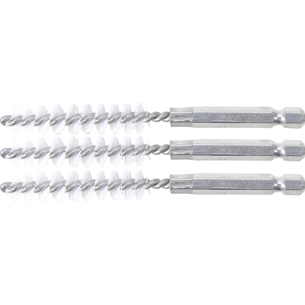 Nylonbürste | 10 mm | Antrieb Außensechskant 6,3 mm (1/4&quot;) | 3-tlg.