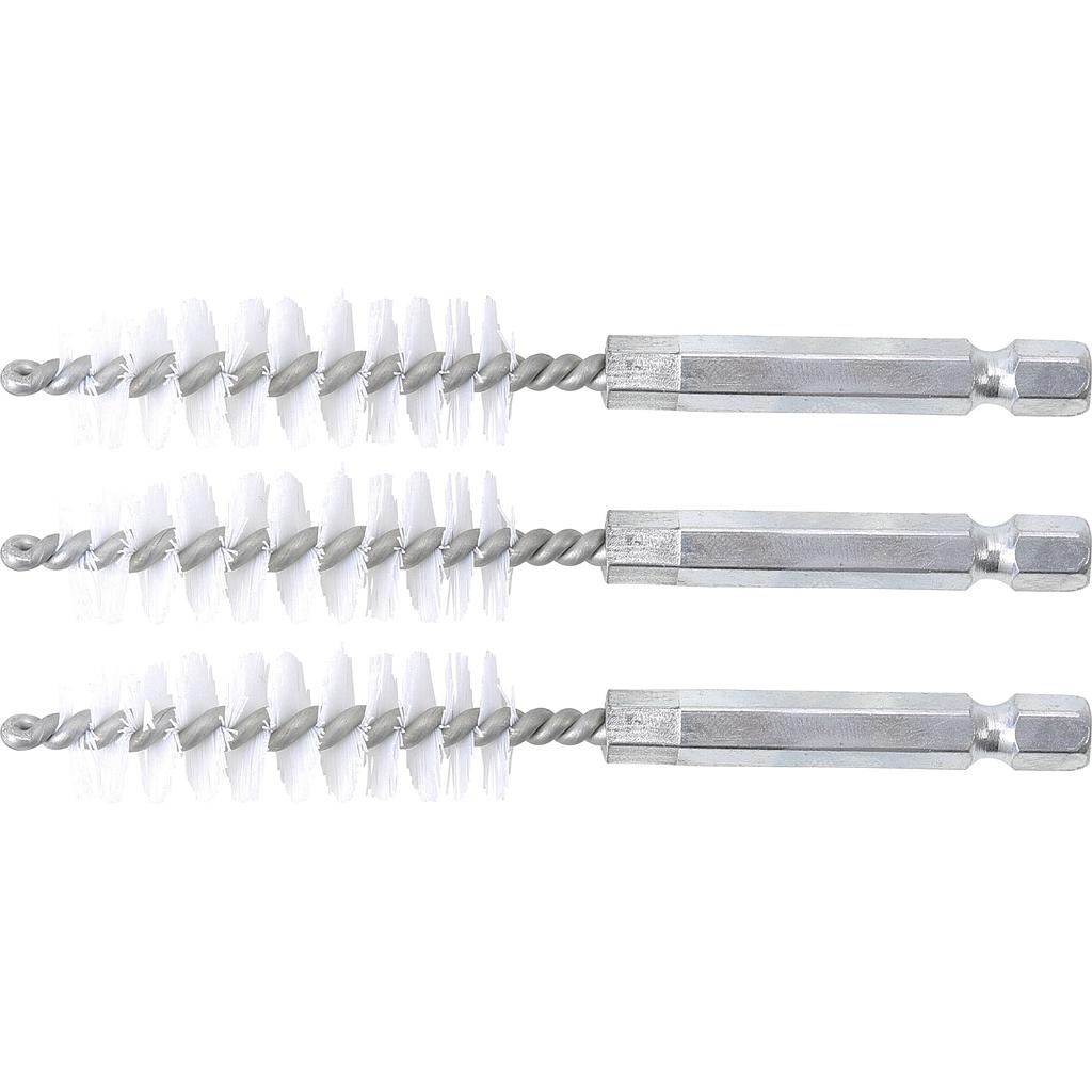 Nylonbürste | 14 mm | Antrieb Aussensechskant 6,3 mm (1/4&quot;) | 3-tlg.