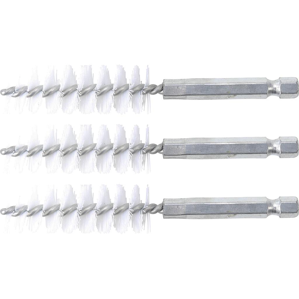 Nylonbürste | 16 mm | Antrieb Außensechskant 6,3 mm (1/4&quot;) | 3-tlg.