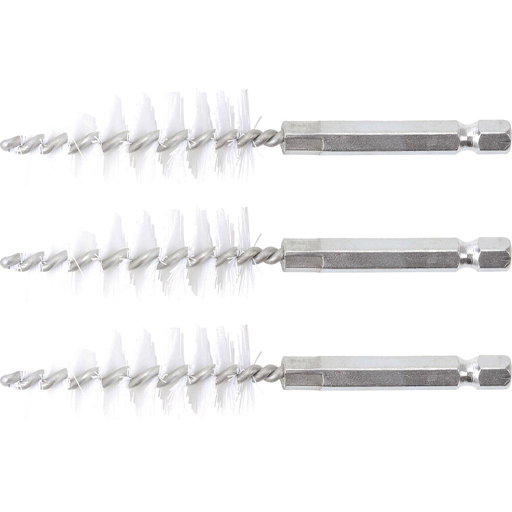 Nylonbürste | 18 mm | Antrieb Außensechskant 6,3 mm (1/4&quot;) | 3-tlg.