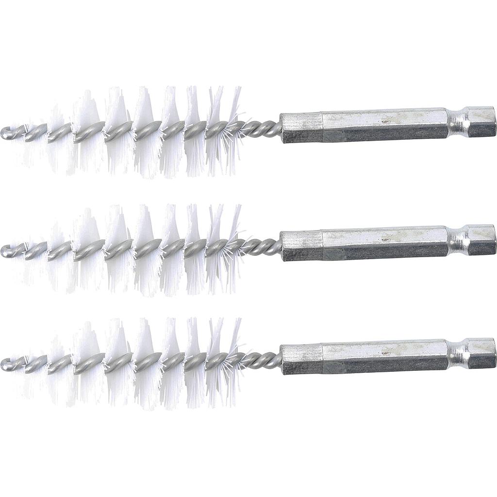 Nylonbürste | 19 mm | Antrieb Außensechskant 6,3 mm (1/4&quot;) | 3-tlg.