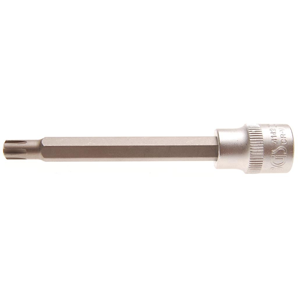 Bit-Einsatz | Länge 100 mm | Antrieb Innenvierkant 10 mm (3/8&quot;) | Keil-Profil (für RIBE) M7