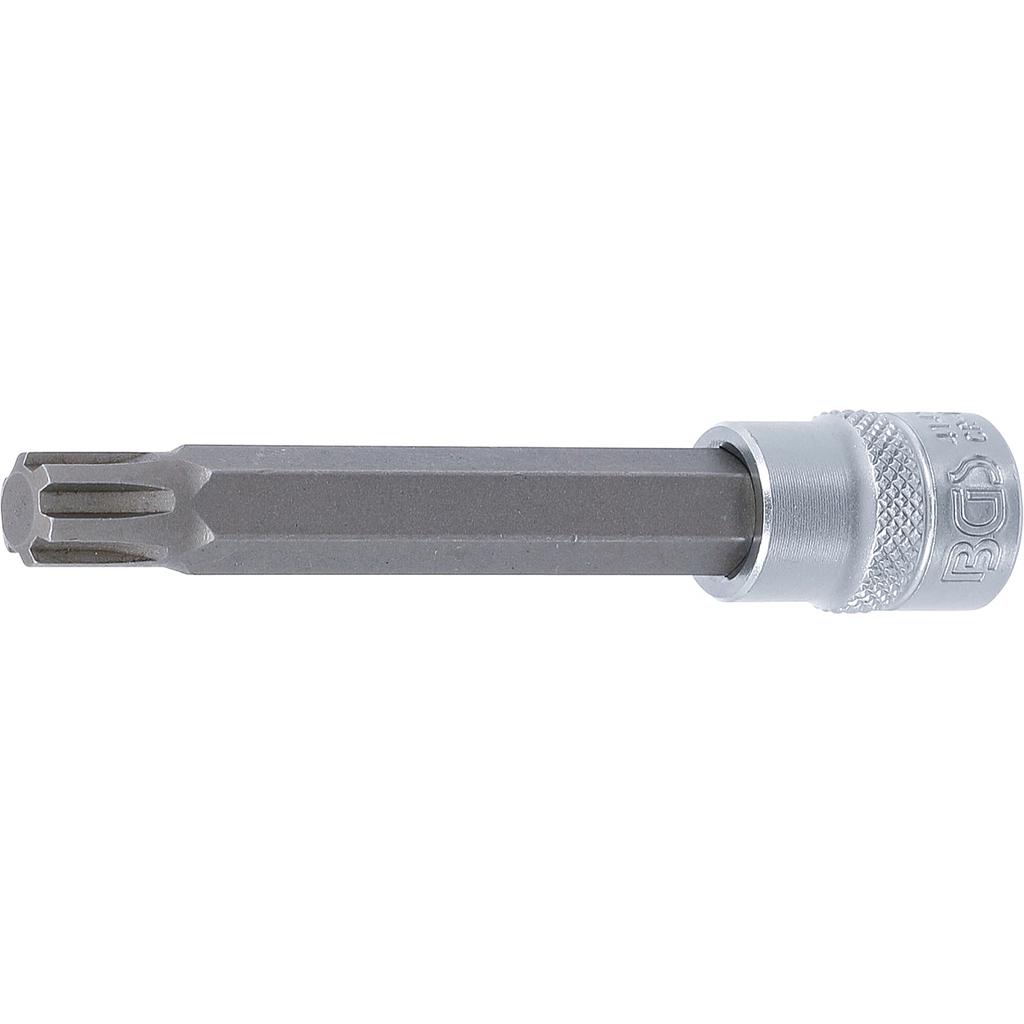 Bit-Einsatz | Länge 100 mm | Antrieb Innenvierkant 10 mm (3/8&quot;) | Keil-Profil (für RIBE) M10
