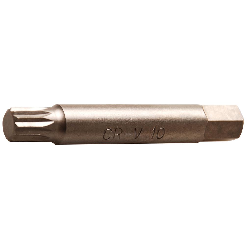 Bit, lang | Antrieb Außensechskant 10 mm (3/8&quot;) | Innenvielzahn (für XZN) M10