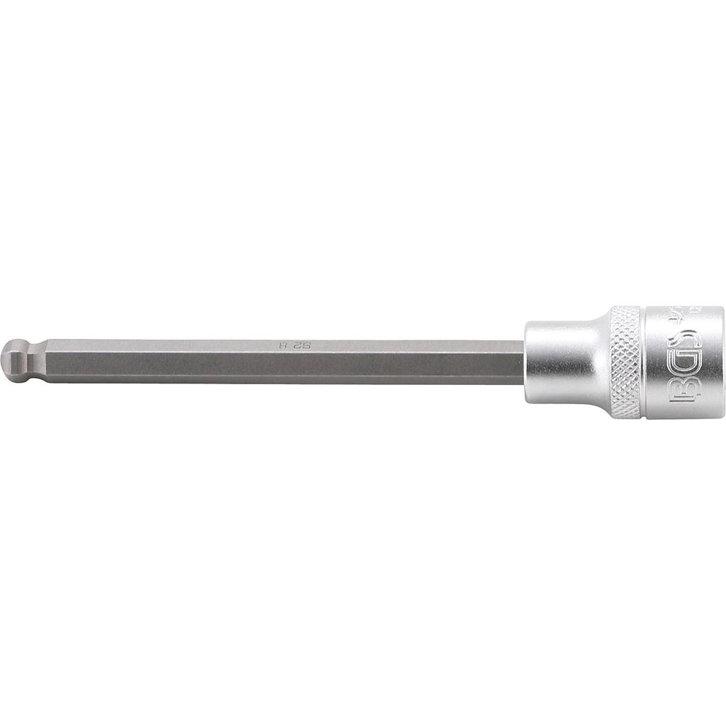 Bit-Einsatz | Länge 140 mm | Antrieb Innenvierkant 12,5 mm (1/2&quot;) | Innensechskant mit Kugelkopf 8 mm