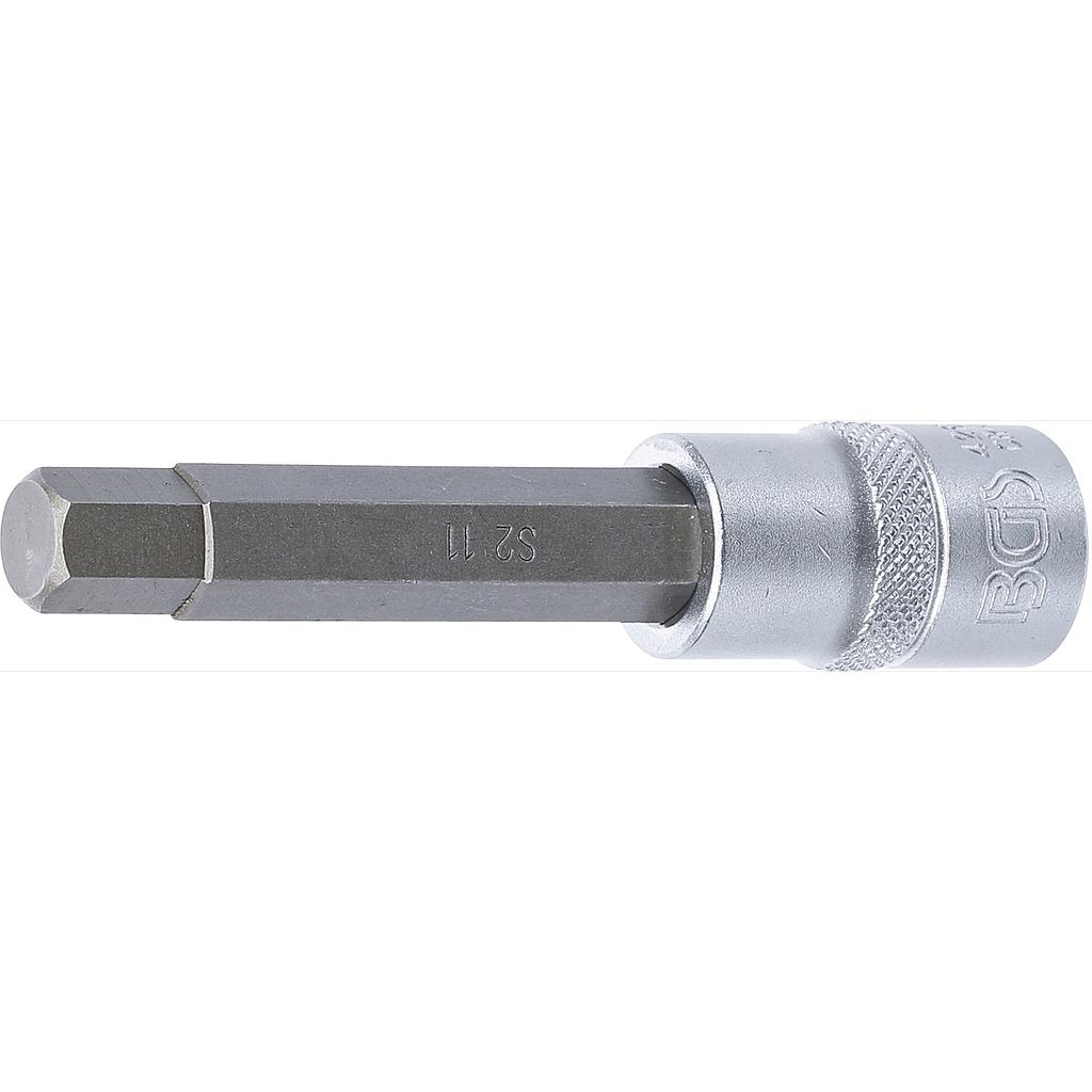 Bit-Einsatz | Länge 100 mm | Antrieb Innenvierkant 12,5 mm (1/2&quot;) | Innensechskant 11 mm