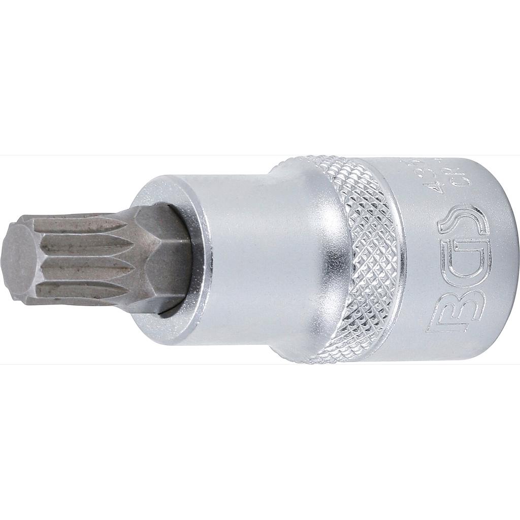 Bit-Einsatz | Antrieb Innenvierkant 12,5 mm (1/2&quot;) | Innenvielzahn (für XZN) M10