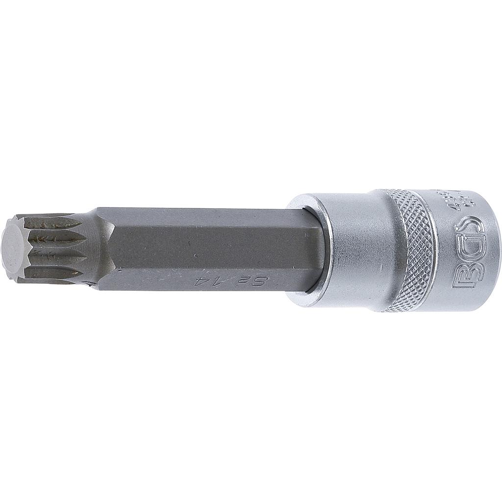 Bit-Einsatz | Länge 100 mm | Antrieb Innenvierkant 12,5 mm (1/2&quot;) | Innenvielzahn (für XZN) M14