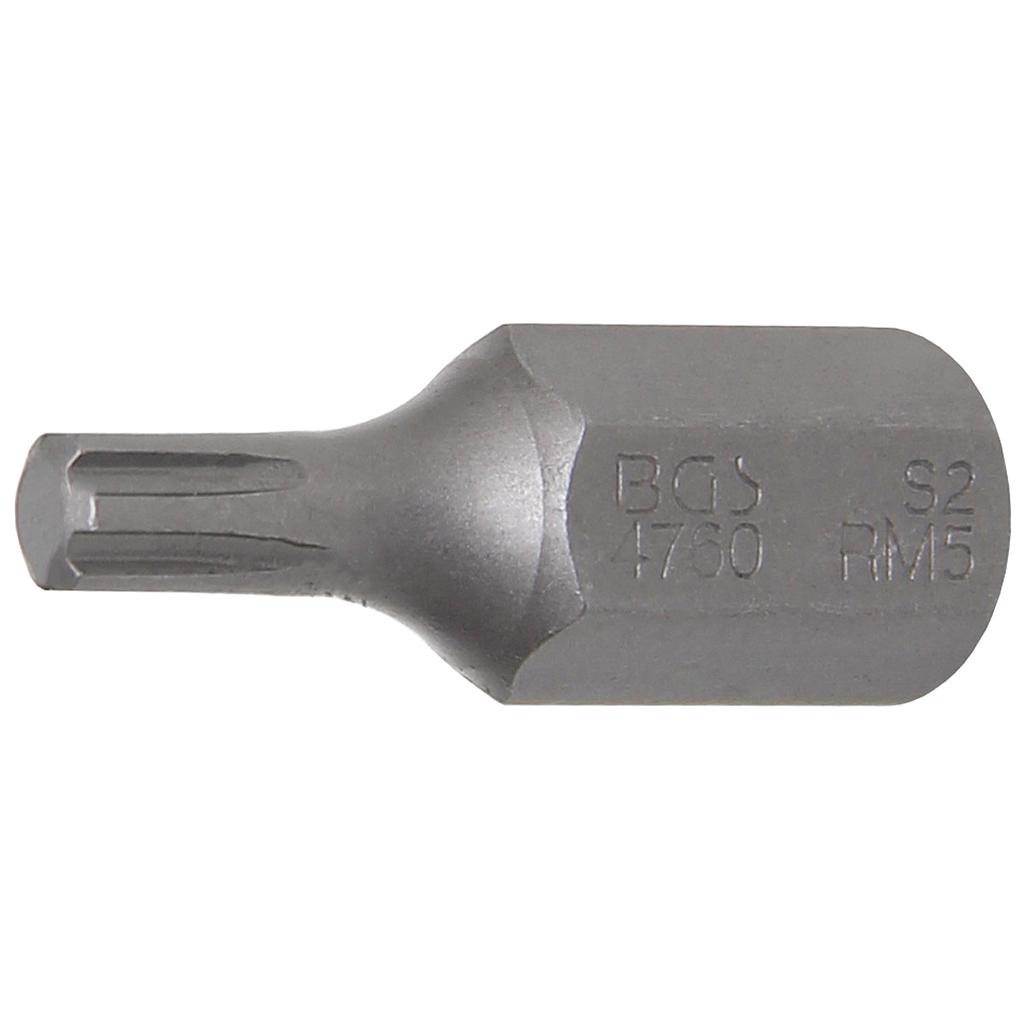Bit | Antrieb Außensechskant 10 mm (3/8&quot;) | Keil-Profil (für RIBE) M5