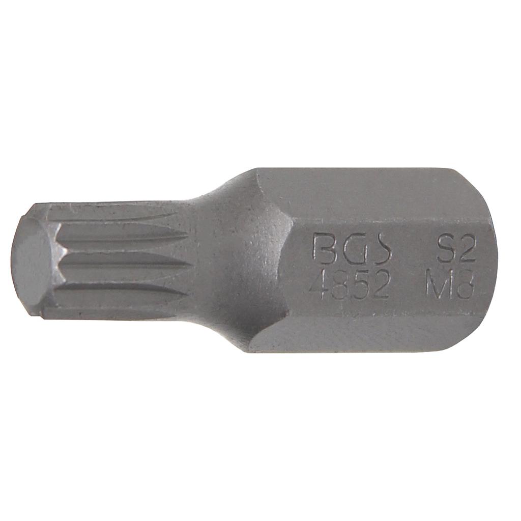Bit | Antrieb Außensechskant 10 mm (3/8&quot;) | Innenvielzahn (für XZN) M8