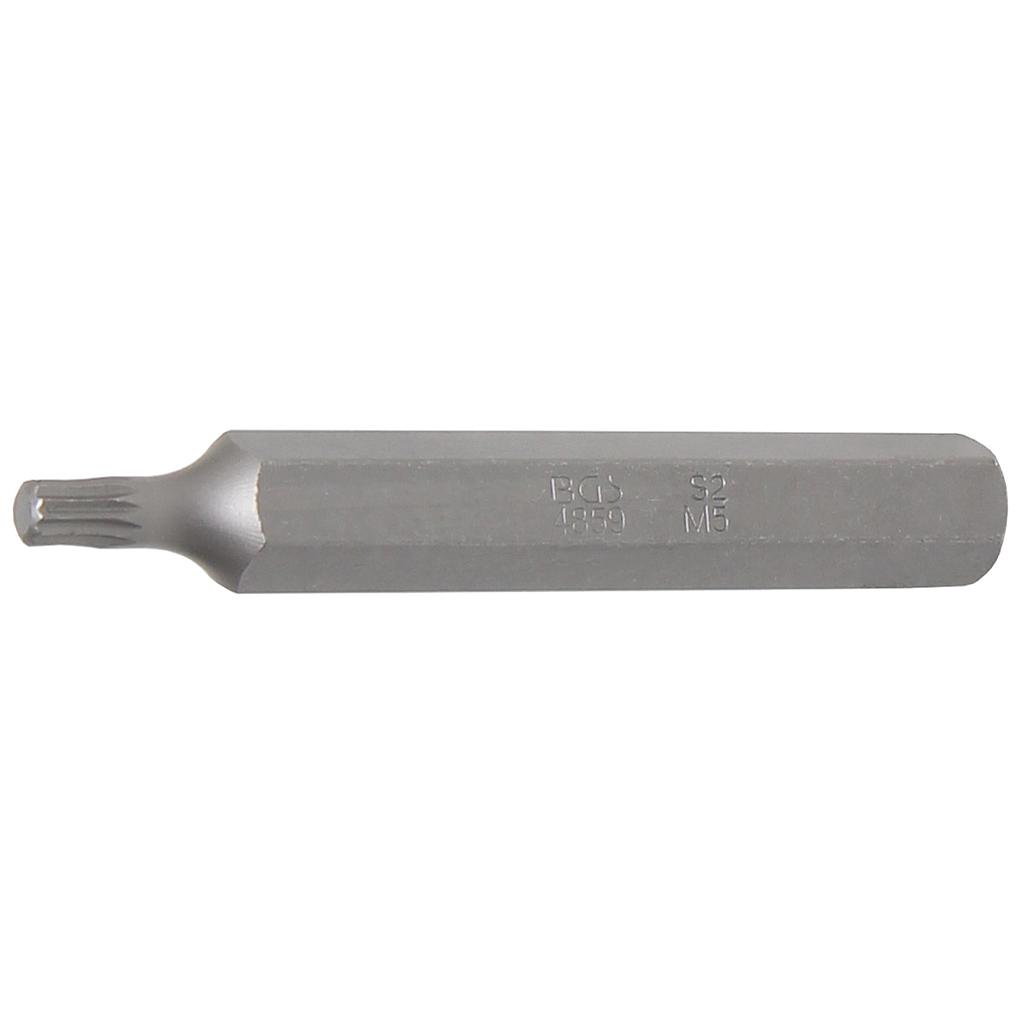 Bit | Länge 75 mm | Antrieb Außensechskant 10 mm (3/8&quot;) | Innenvielzahn (für XZN) M5