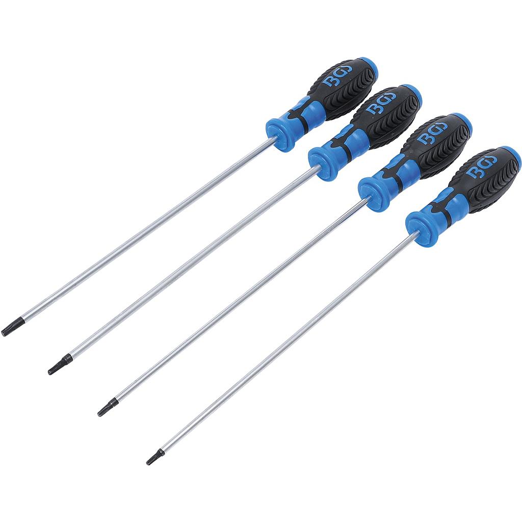 Schraubendreher-Satz, extra lang | T-Profil (für Torx) | T15 - T30 | 4-tlg.