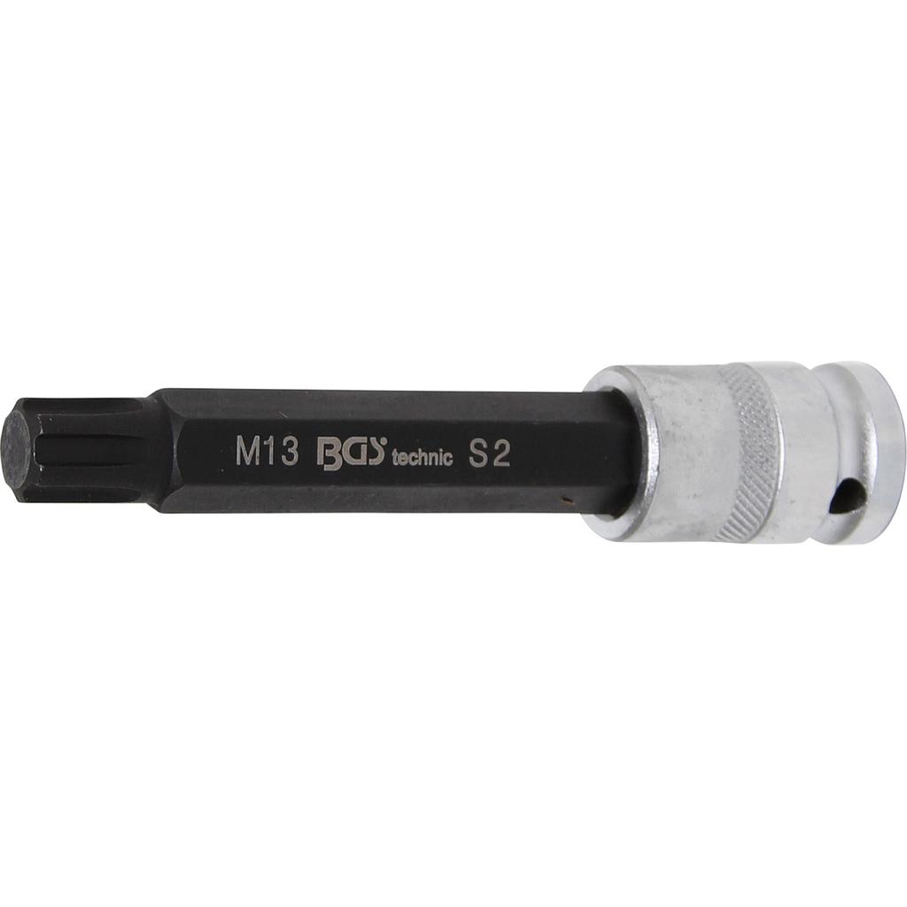 Bit-Einsatz | Länge 120 mm | Antrieb Innenvierkant 12,5 mm (1/2&quot;) | Keil-Profil (für RIBE) M13