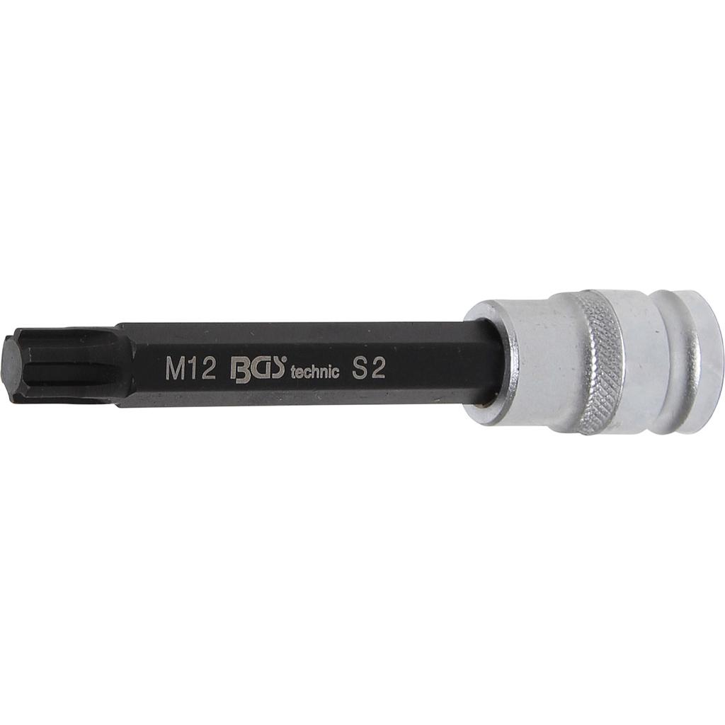 Bit-Einsatz | Länge 120 mm | Antrieb Innenvierkant 12,5 mm (1/2&quot;) | Keil-Profil (für RIBE) M12