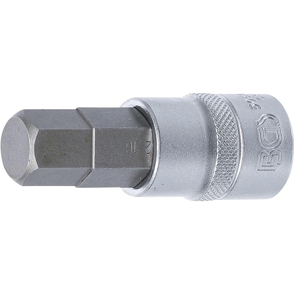 Bit-Einsatz | Antrieb Innenvierkant 12,5 mm (1/2&quot;) | Innensechskant 16 mm