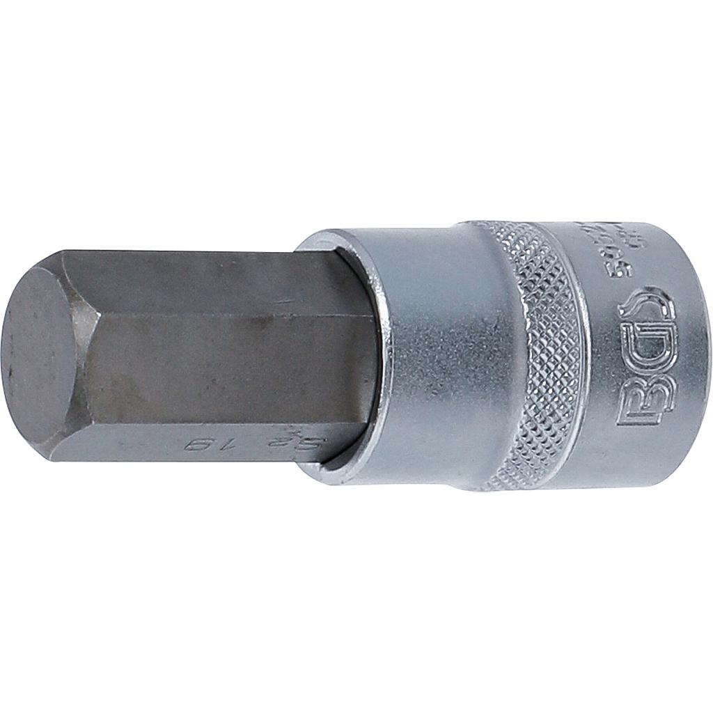 Bit-Einsatz | Antrieb Innenvierkant 12,5 mm (1/2&quot;) | Innensechskant 19 mm