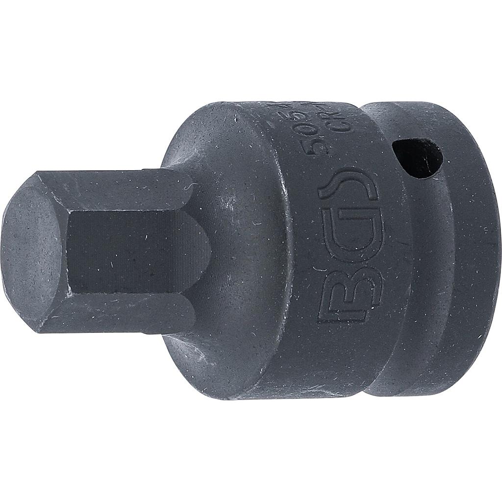 Kraft-Bit-Einsatz | Länge 55 mm | Antrieb Innenvierkant 20 mm (3/4&quot;) | Innensechskant 17 mm