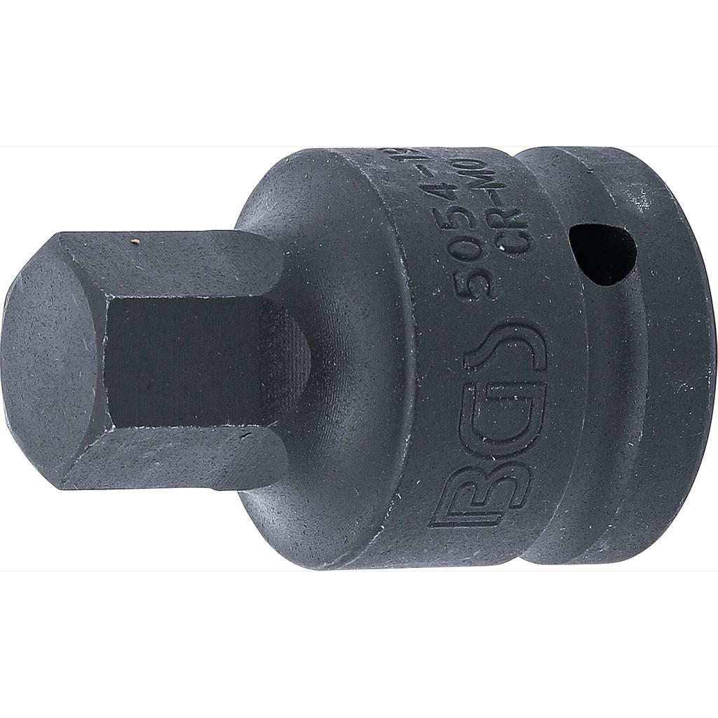Kraft-Bit-Einsatz | Länge 55 mm | Antrieb Innenvierkant 20 mm (3/4&quot;) | Innensechskant 19 mm