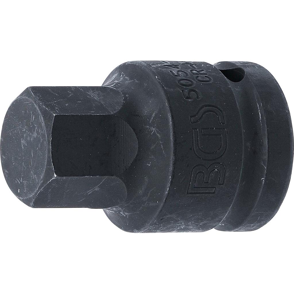 Kraft-Bit-Einsatz | Länge 55 mm | Antrieb Innenvierkant 20 mm (3/4&quot;) | Innensechskant 22 mm