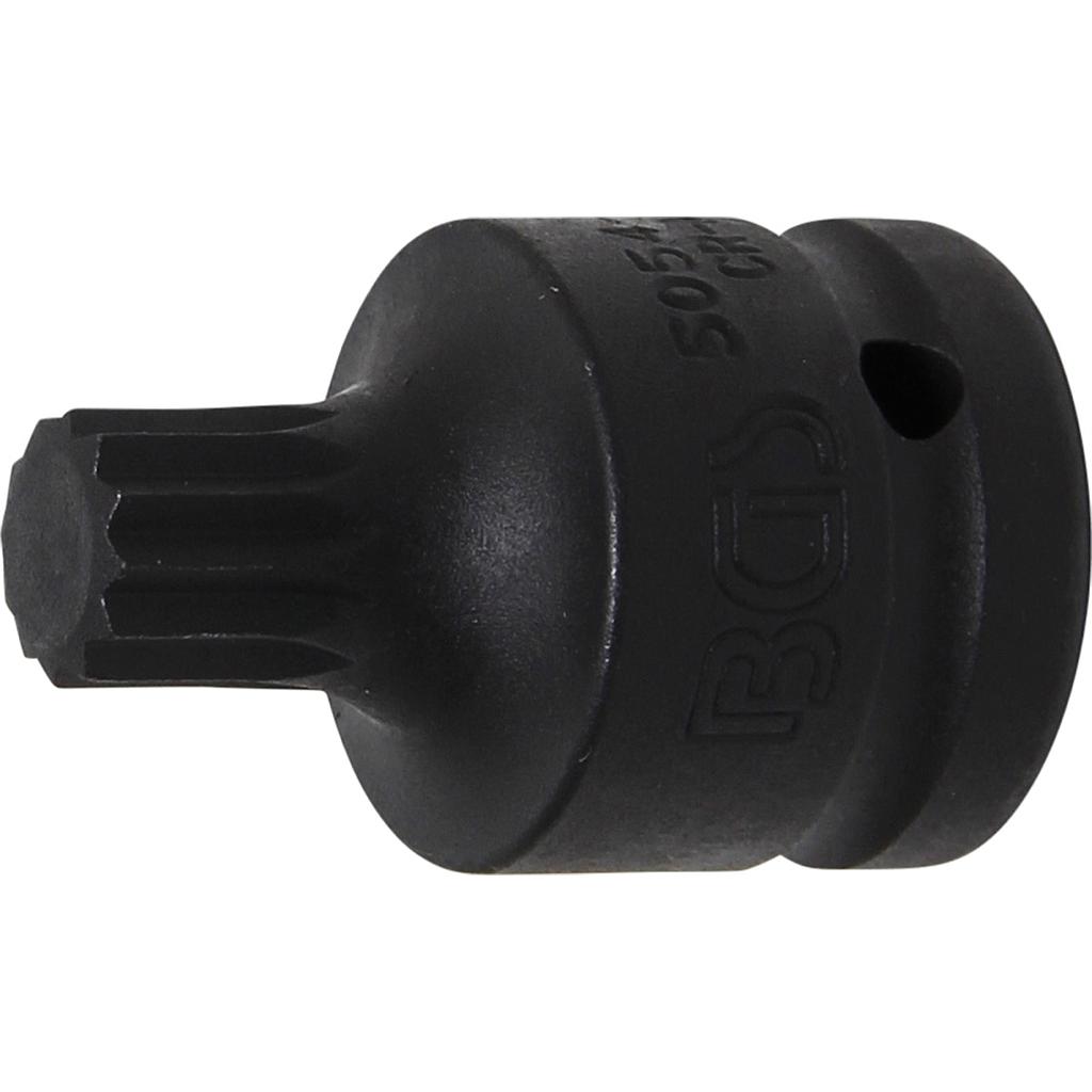 Kraft-Bit-Einsatz | Länge 55 mm | Antrieb Innenvierkant 20 mm (3/4&quot;) | Innenvielzahn (für XZN) M16