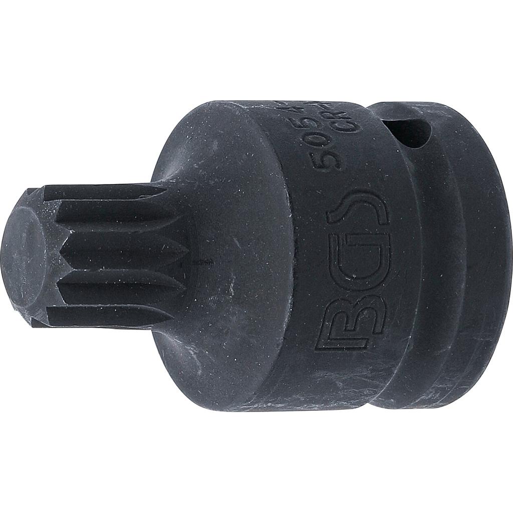 Kraft-Bit-Einsatz | Länge 55 mm | Antrieb Innenvierkant 20 mm (3/4&quot;) | Innenvielzahn (für XZN) M18