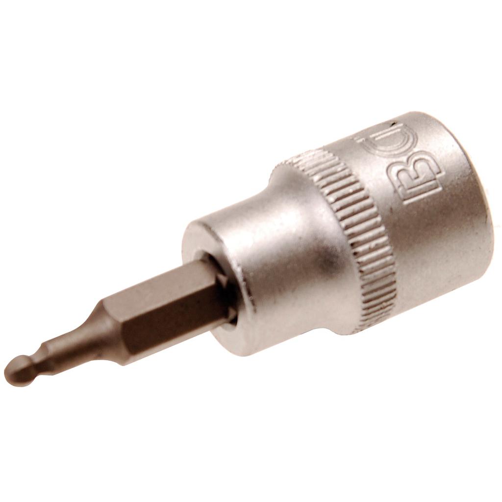 Bit-Einsatz | Antrieb Innenvierkant 10 mm (3/8&quot;) | Innensechskant mit Kugelkopf 3 mm