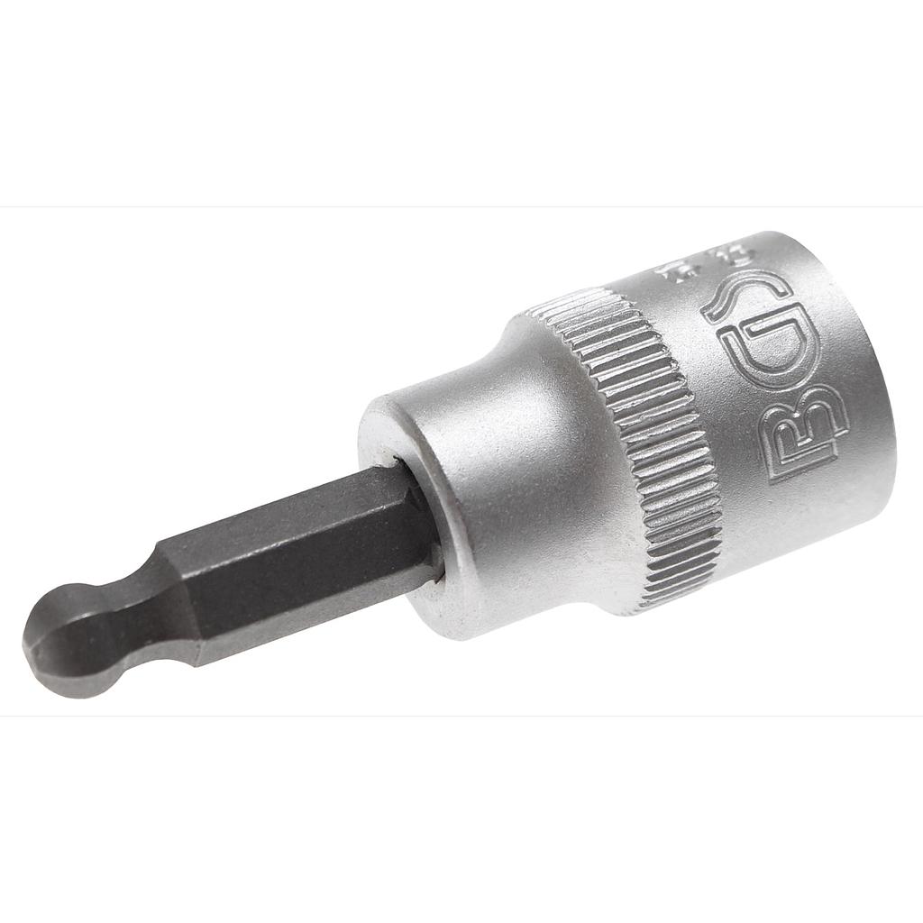 Bit-Einsatz | Antrieb Innenvierkant 10 mm (3/8&quot;) | Innensechskant mit Kugelkopf 5,5 mm