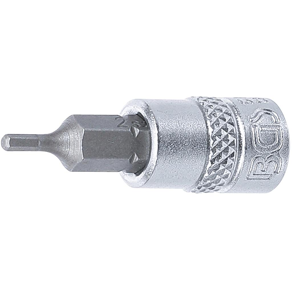Bit-Einsatz | Antrieb Innenvierkant 6,3 mm (1/4&quot;) | Innensechskant 2 mm
