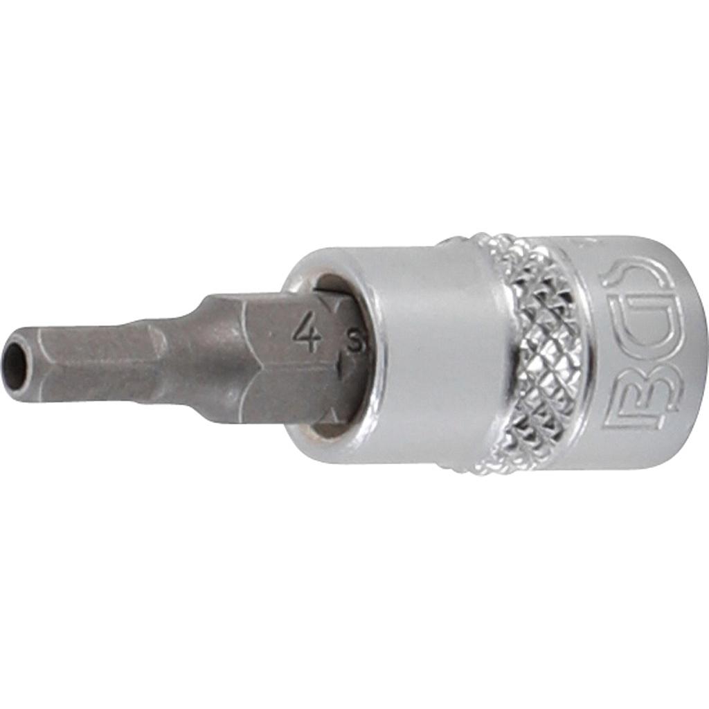 Bit-Einsatz | Antrieb Innenvierkant 6,3 mm (1/4&quot;) | Innensechskant mit Bohrung 4 mm